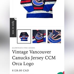 Small mens hockey Jersey Vancouver Canucks